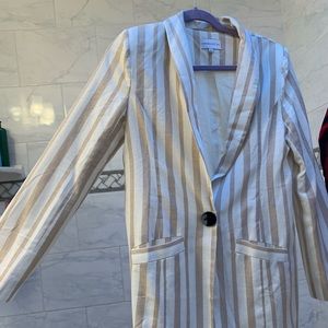 Tan and white blazer